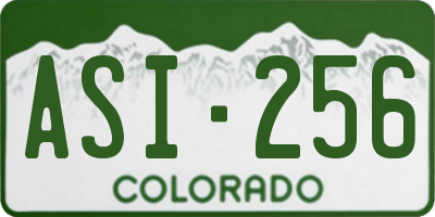 CO license plate ASI256