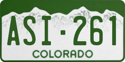 CO license plate ASI261