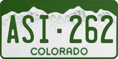CO license plate ASI262