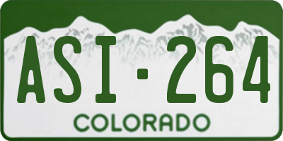 CO license plate ASI264