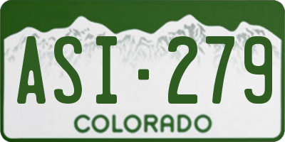 CO license plate ASI279