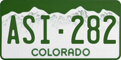 CO license plate ASI282
