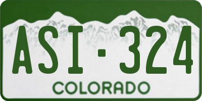 CO license plate ASI324