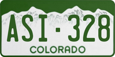 CO license plate ASI328