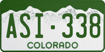 CO license plate ASI338