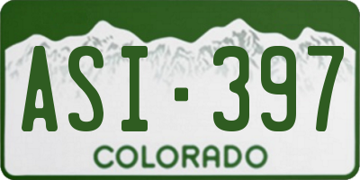 CO license plate ASI397