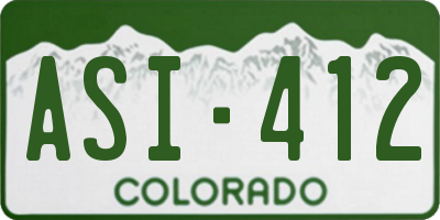 CO license plate ASI412