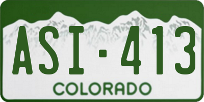 CO license plate ASI413