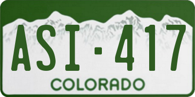 CO license plate ASI417