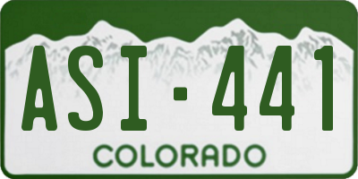 CO license plate ASI441