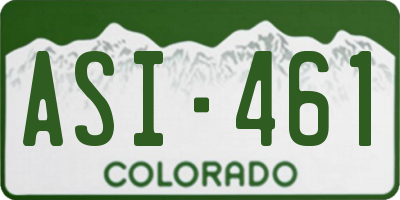 CO license plate ASI461