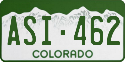CO license plate ASI462