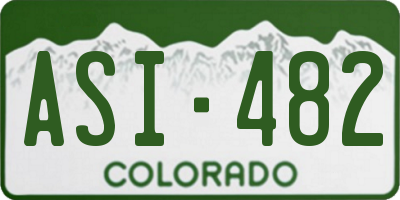 CO license plate ASI482