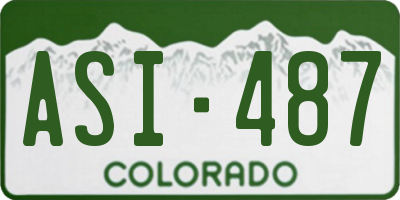 CO license plate ASI487