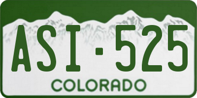 CO license plate ASI525