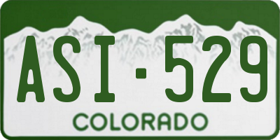CO license plate ASI529