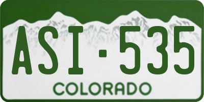 CO license plate ASI535