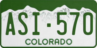 CO license plate ASI570