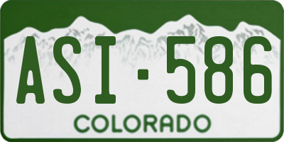 CO license plate ASI586