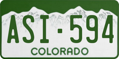 CO license plate ASI594