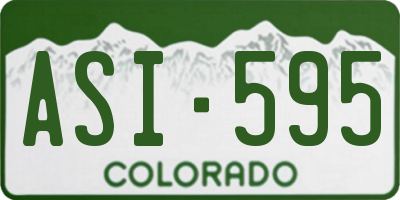 CO license plate ASI595