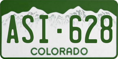 CO license plate ASI628