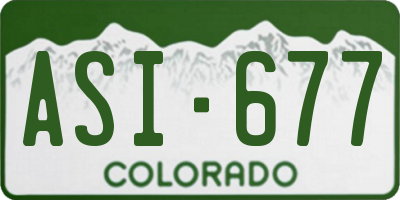 CO license plate ASI677