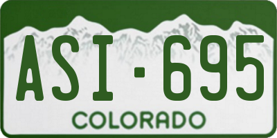 CO license plate ASI695