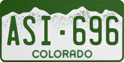 CO license plate ASI696