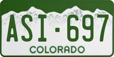 CO license plate ASI697