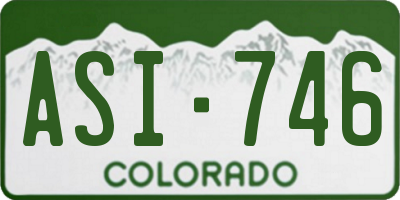 CO license plate ASI746