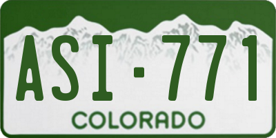 CO license plate ASI771