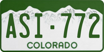 CO license plate ASI772