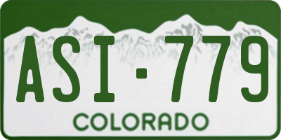 CO license plate ASI779