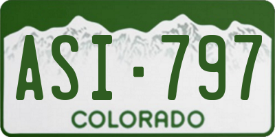 CO license plate ASI797