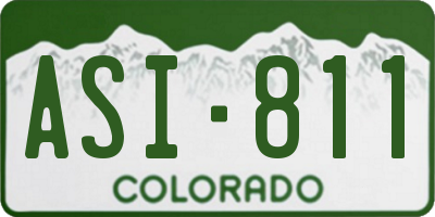 CO license plate ASI811