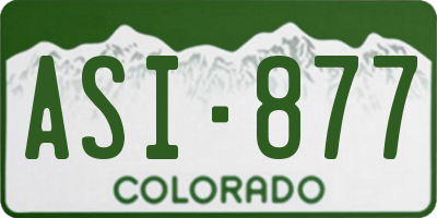 CO license plate ASI877