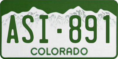 CO license plate ASI891