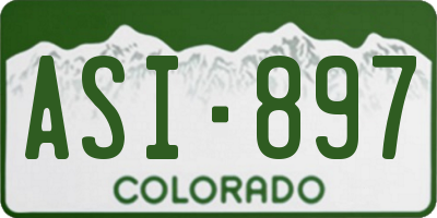 CO license plate ASI897