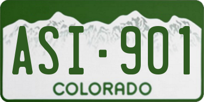 CO license plate ASI901