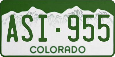 CO license plate ASI955