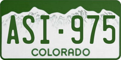 CO license plate ASI975