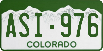 CO license plate ASI976