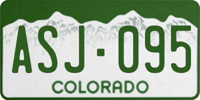 CO license plate ASJ095