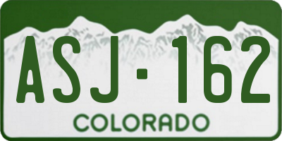 CO license plate ASJ162