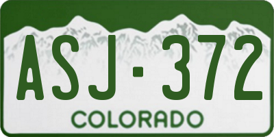 CO license plate ASJ372