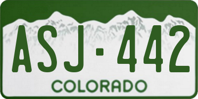 CO license plate ASJ442