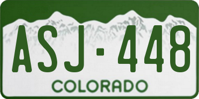 CO license plate ASJ448