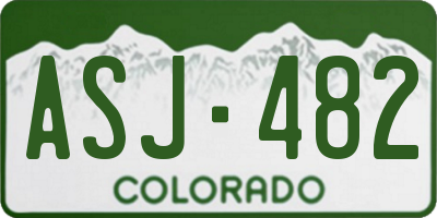 CO license plate ASJ482