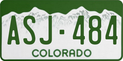 CO license plate ASJ484